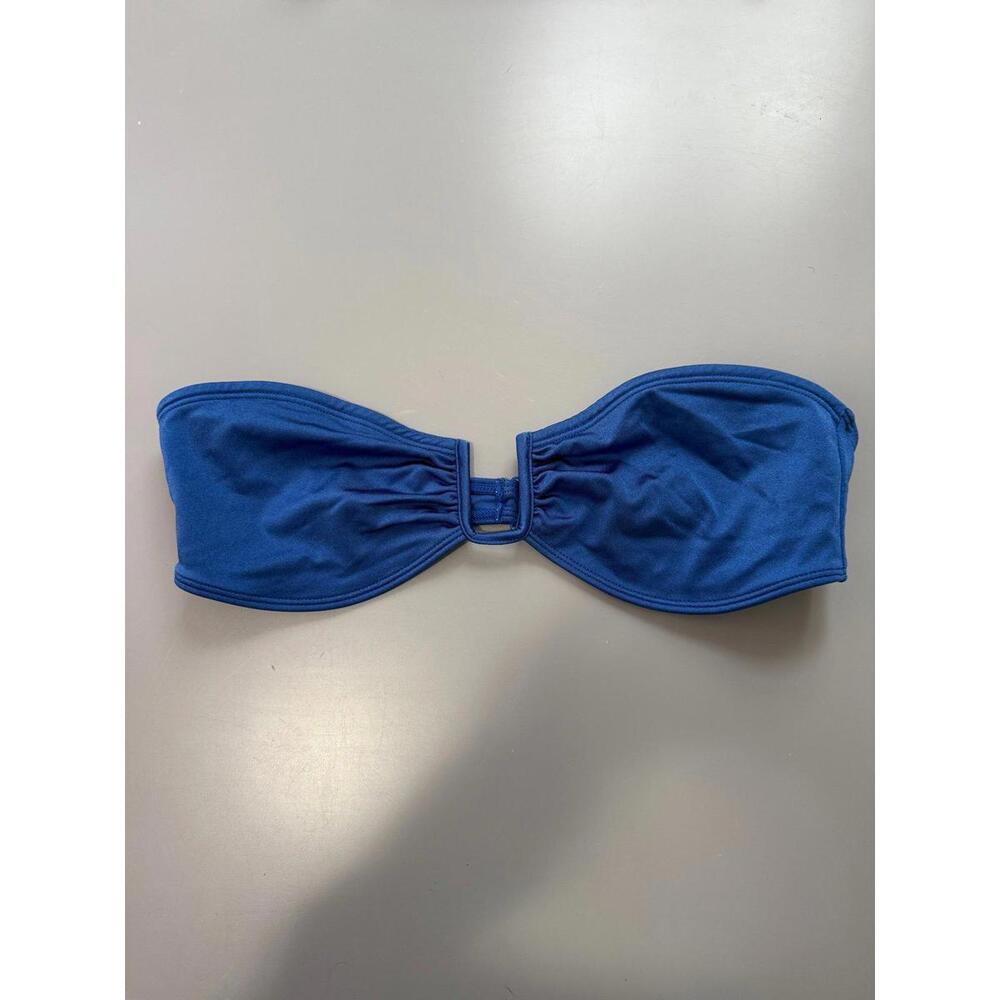 Pacsun swim bandeau top size medium 
No straps or pads blue shimmery color